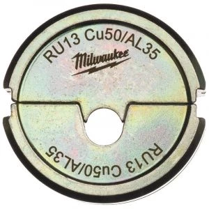 Milwaukee Accessoires Pince De Serrage Milwaukee M18 4932459485 RU13 Pince à Sertir Cu50/AL35 50/35mm2 Pour M18 HCCT 109/42 Pince à Sertir Pour Câbles 1 Milwaukee Accessoires Pince De Serrage Milwaukee M18 4932459485 RU13 Pince à Sertir Cu50/AL35 50/35mm2 Pour M18 HCCT 109/42 Pince à Sertir Pour Câbles